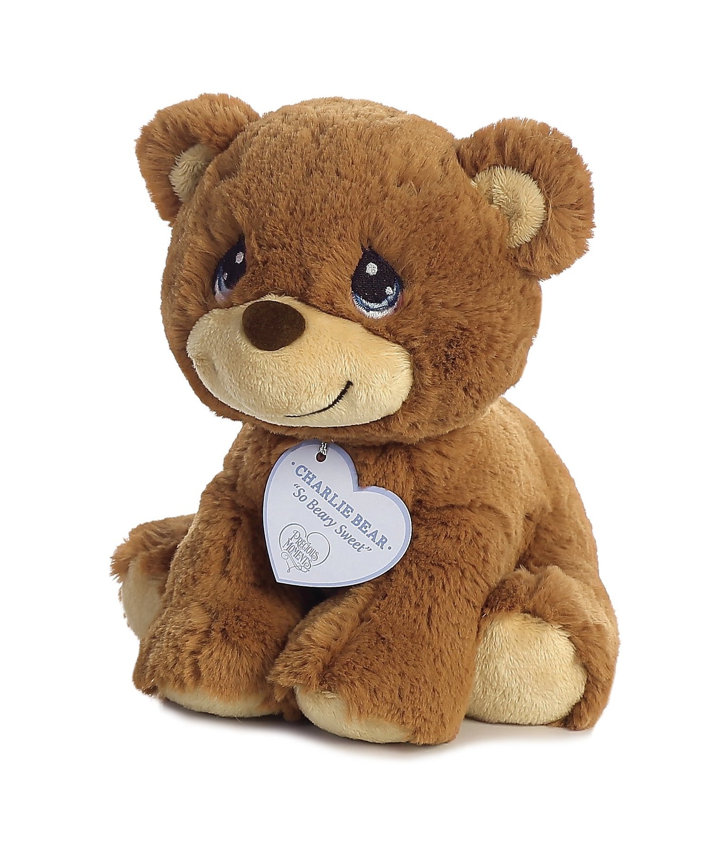 Aurora Inspirational Precious Moments Charlie Bear Stuffed Animal - Cherished Memories - Enduring Comfort - Brown 8.5 Inches