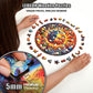 Galactic Enigma - 200 Piece Wooden Puzzles for mature-themeds - 11.3 x 11.3 in - Extra-Thick 5 mm Wood Puzzle  Hand-Shaped Pieces  Round Mosaic Design - enhanced Gift for Puzzle Lovers by LEOGOR