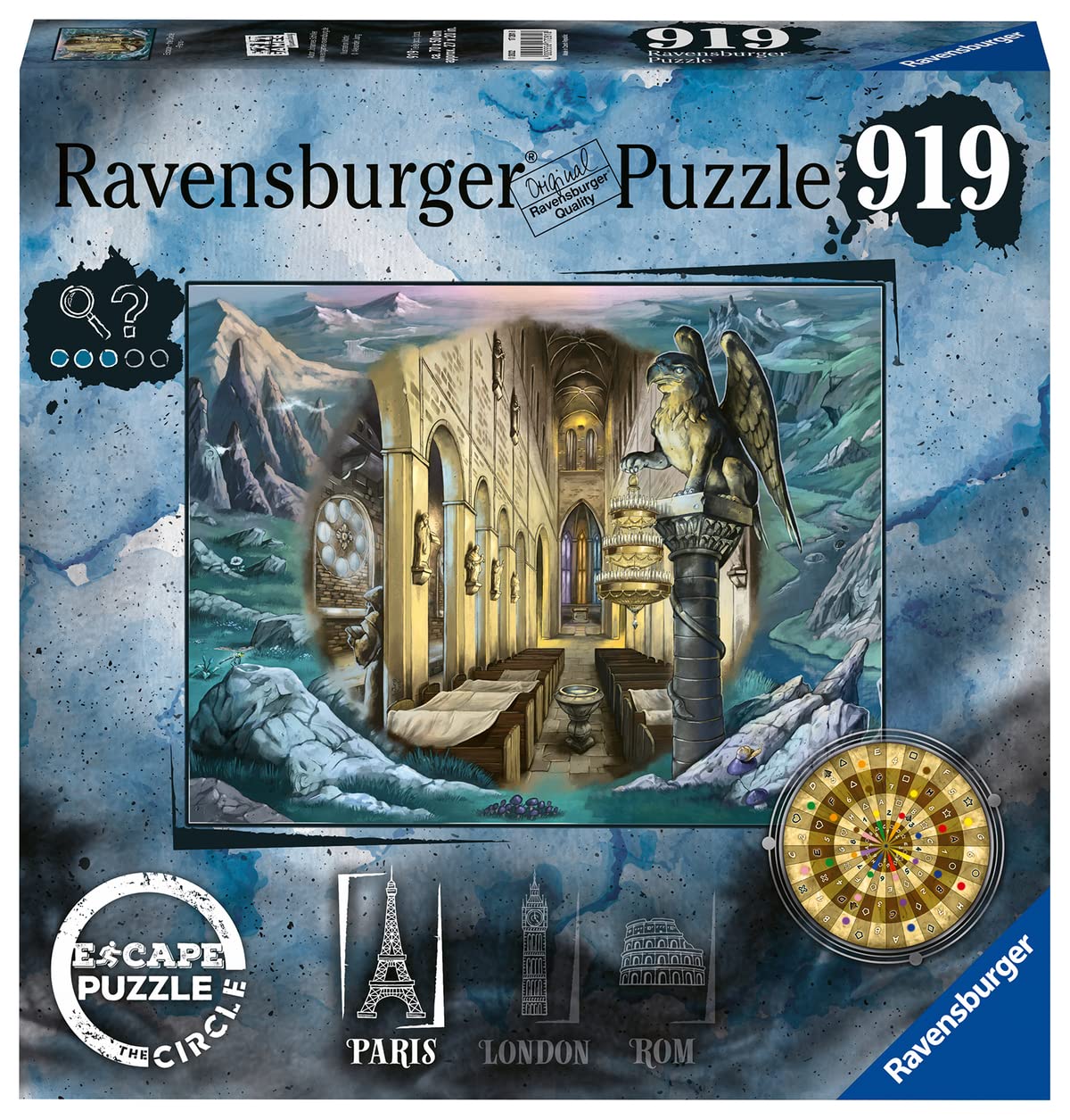 Ravensburger Escape The Circle Jigsaw Puzzle - 919 Pieces, 25x20in, Cardboard, Multicolor, Model 4005556172818