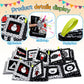 Dr.Rapeti Soft Cloth Books Baby Books Bath Books 6-Pack for Baby Infant Toddler Kids High Contrast Black and White Crinkle Washa