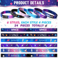 Aoriher Outer Space Party Favors Galaxy Bracelets, Star Astronaut Bracelets Rubber Silicone Wristbands Bulk, Space Themed Classr