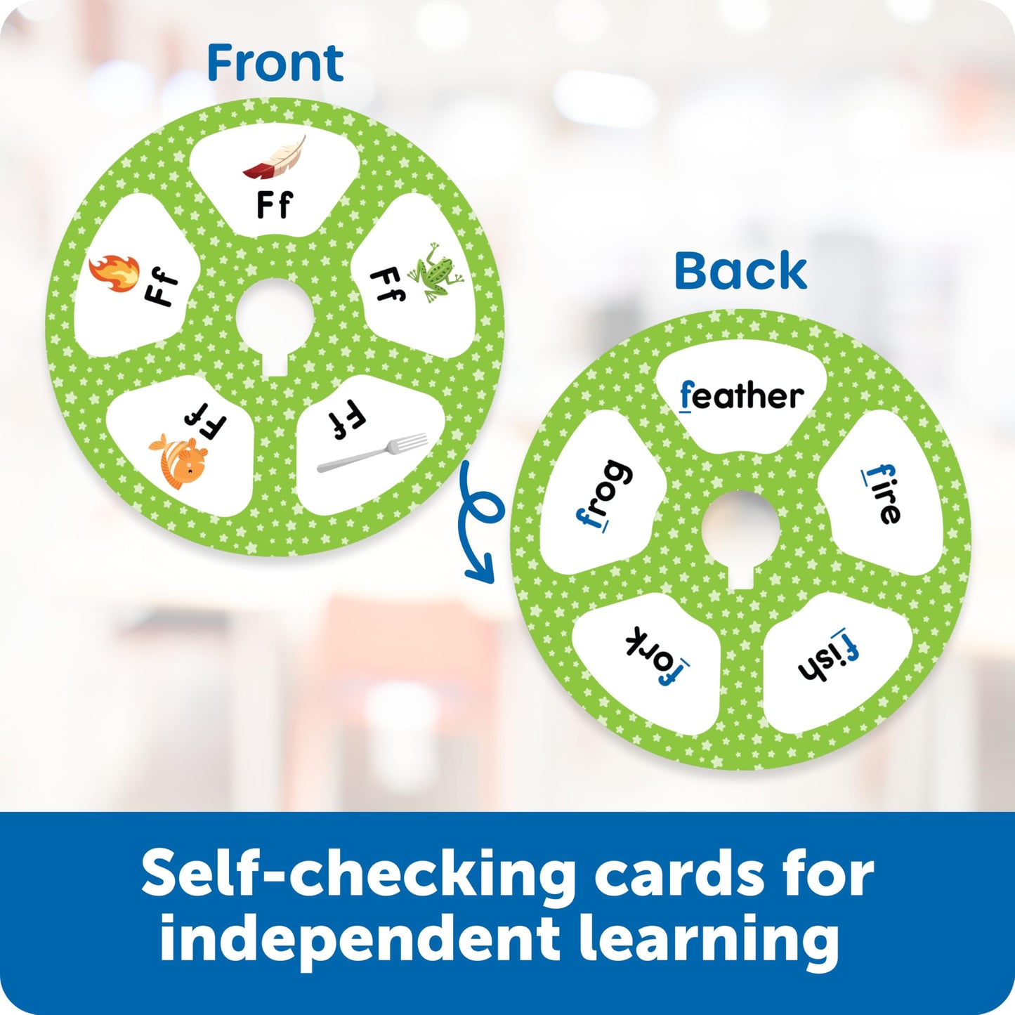 Learning Resources Skill Builders! Letter Quiz Wheel, Alphabet Flash Cards, Reading Games, Sight Words Flash Cards Kindergarten,