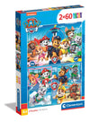 Clementoni 21617, Paw Patrol Puzzle For Children, 2 X 60 Pieces, Ages 5 Years Plus, Multi Coloured