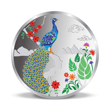 Acpl Precious Moments Bis Hallmarked Silver Coin Peacock 20 Gm 999 Pure
