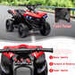 Kids ATV 4 Wheeler, 6V Ride on Toy with 1.8MPH Max Speed, Wear-Resistant Wheels, Music & Foot Pedal, Battery Powered Electric Qu
