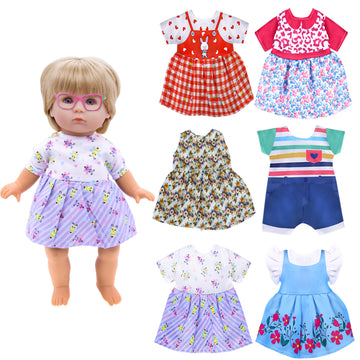 Alive Doll Clothes And Accessories - 6 Sets Baby Doll Clothes Dresses Outfits Include Doll Dresses, Jumpsuit, Swimsuit Dolls Out