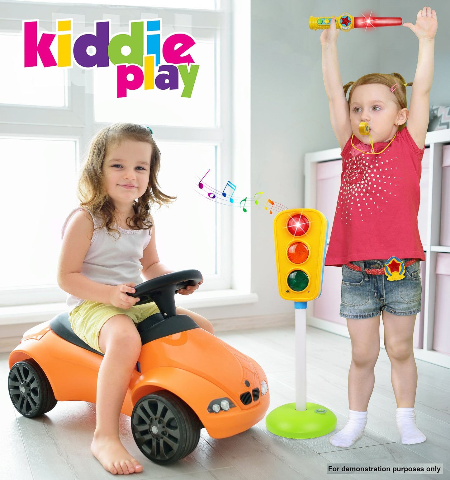 Kiddie Play Traffic Light Toy for Kids Cars and Bikes with Lights and Sounds
