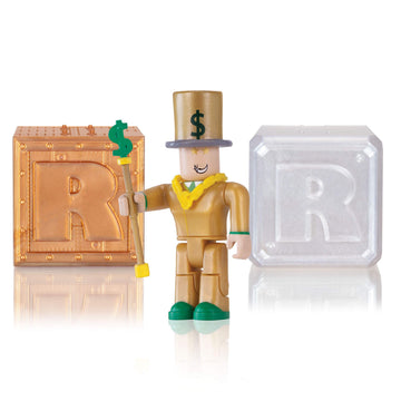 Roblox Action Collection - Mr. Bling Bling + Two Mystery Figure Bundle [Includes 3 limited availability Virtual Items]
