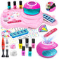 Yoloflix Nail Polish Kit for Girls, Purple Nail Art Salon Set with Dryer, Ages 6-12, Perfect for Birthday and Spa Party Favors