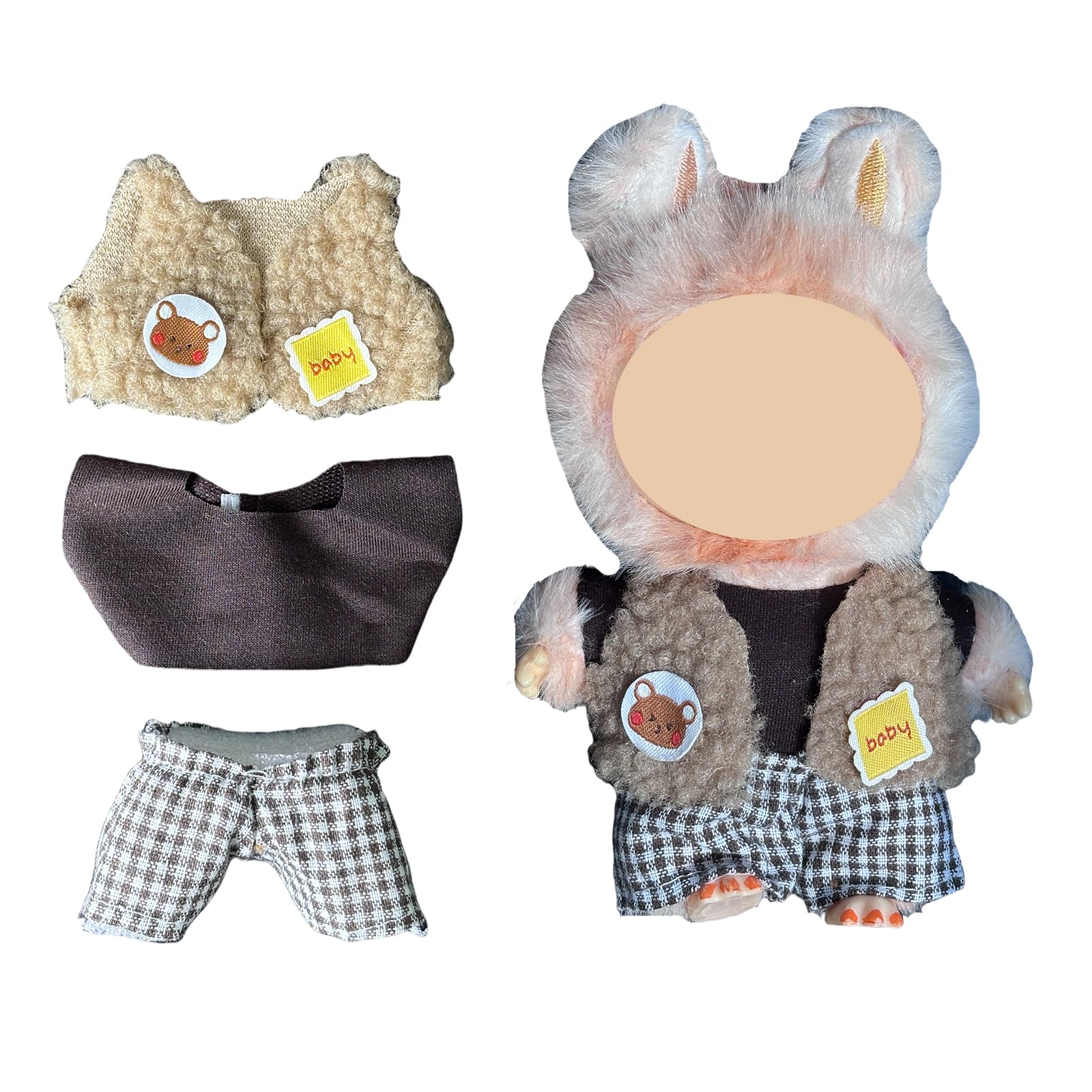 Doll Clothes - Compatible with LBB 5.91-6.7inch(15-17cm) Dolls as Accessories Only  enhanced Dolls Outfit with Accessories  Hand Crocheted Hat  Sweaters  Bag 2