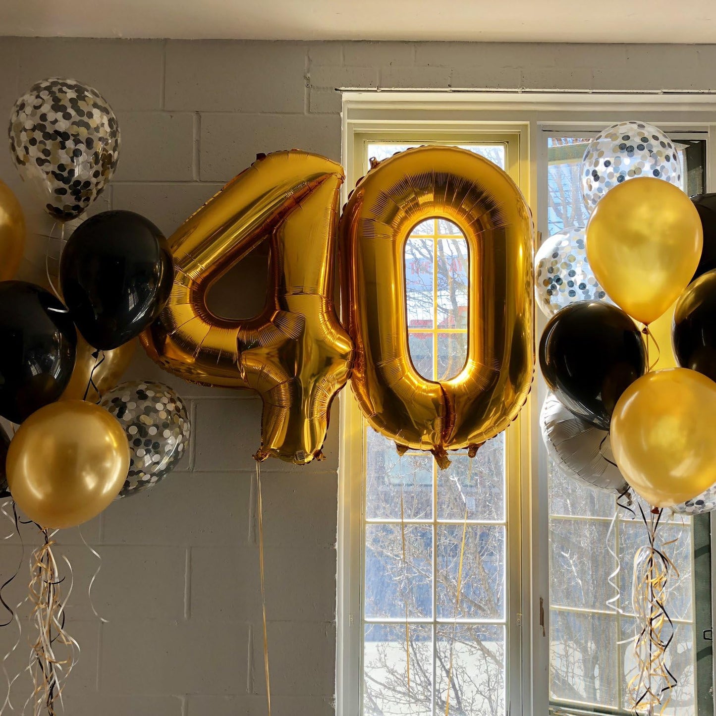 Paticool Gold Number 4 Balloon, 40 Inch Large Number Foil Mylar Balloons For 4Th Girl Boy Birthday Party Celebration Decorations