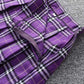 Beautifulfashionlife Girl'S High Waist Pleated Mini Skater Skirt Cosplay Costumes Skirts (M, Purple Mixed White)