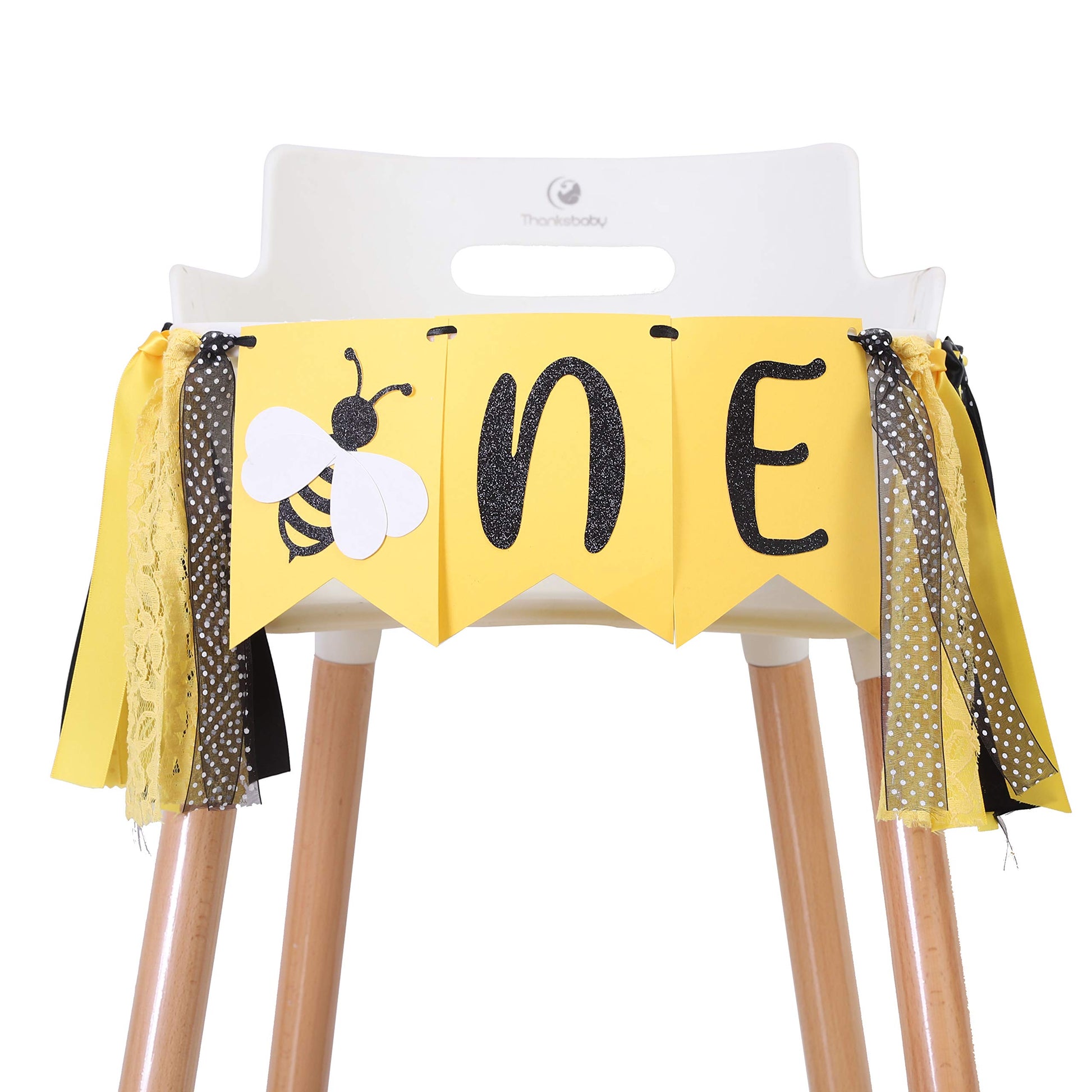 Little Bee 1st Birthday High Chair Banner - Yellow High Chair Banner, Sweet Party Decoration, Bee Day Theme, Picnic