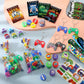 Sayglossy 331 Pcs Video Game Party Favors Set Includes Gift Bags Pencils Notebook Sharpener Slap Bracelets Rings Keychains Tatto