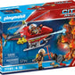 Playmobil 71195 City Action Fire Helicopter, Air-Based Playset With Firing Cannon, Fun Imaginative Role-Play, Playset Suitable For Children Ages 4+