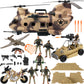 26 PCS Army Men Helicopter Carrier Toys  Military Soldier Action Figures  Combat Truck  Motorcycle  Jumbo Transport Aircraft with Lights & Sound   Accessories Playset for Kids Boys
