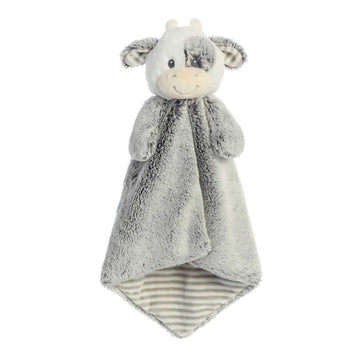Ebba Aurora® Snuggly Cuddlers Luvster™ Coby Cow Baby Stuffed Animal - Comforting Companion - Security And Sleep Aid - Gray 16 Inches