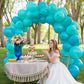 Jobkoo Teal Balloons 12 Inch Teal Blue Balloon 50 Pack Turquoise Latex Balloons Round Aqua Green Party Helium Balloons For Arch