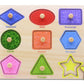Aile Toddler Wooden Preschool Learning Shape Peg Puzzle Board Toys