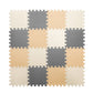 Tamiplay Foam Floor Mats For Kids, 12 X 12 Inch 16 Tiles 0.4' Thickness Foam Play Mat, Non-Toxic Square Interlocking Floor Mats Rubber Baby Play Mat For Toddlers(White/Beige/Gray)