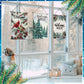 Tegeme Winter Hanging Banner Cardinal Flag Decoration, 12x20 Inch, Colorful Pine Tree Design, Holiday Ornaments