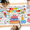 Giant Coloring Poster For Classroom Wall - Versatile 31.5 X 72 Inches Birthday Activity Poster/Table Cover, School Parties, Birt