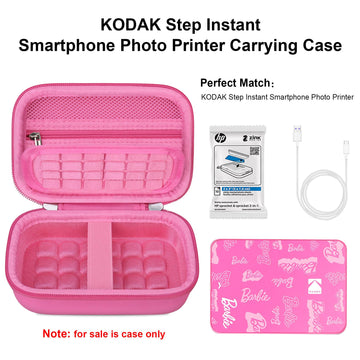 Elonbo Carrying Case For Kodak X Barbie Instant Smartphone Barbie Photo Printer, Portable Mini Color Wireless Mobile Printer Tra