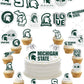 Michigan State Spartans Party Supplies (42 Pieces) Michigan State Graduation, Tailgating And Birthday Party Decorations With Ban