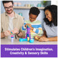 Kinetic Sand, Soft Serve Station with 14oz of Play Sand (Blue, Pink and White), 2 Ice Cream Cones and 2 Tools, Sensory Toys for