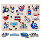 Funblast Wooden Colorful Learning Doctor Kit Puzzle Board For Kids, Educational Learning Wooden Tray (Doctor Kit)