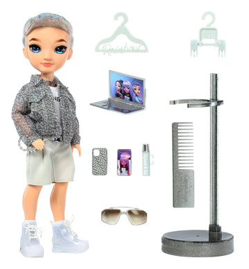 Rainbow High Aidan Fashion Doll - 11" Purple Doll with 10+ Accessories, Great Gift for Kids 4-12 Years Old, Model 583165EUC