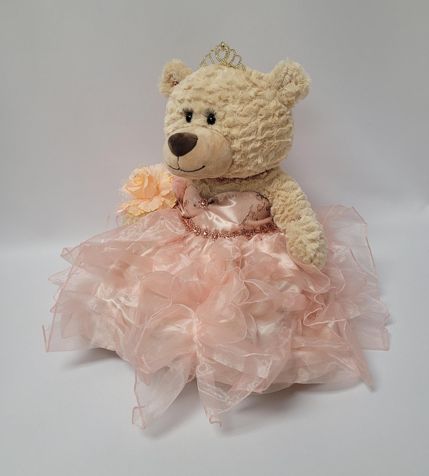 Kinnex Collections Since 1997 20'' Quince Anos Quinceanera Last Doll Teddy Bear With Dress (Centerpiece) ~ Arc16832-29R (Blush)