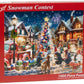 Vermont Christmas Company Snowman Contest Jigsaw Puzzle 1000 Piece - Large Piece Christmas Puzzle - Interlocking & Randomly Shaped Pieces - 30' X 24'