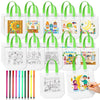 Bulyoou 60 Pack Ramadan Coloring Goodie Bags for Kids Bulk with Coloring Pens Reusable Eid Mubarak Gift Bags Ramadan Crafts for 