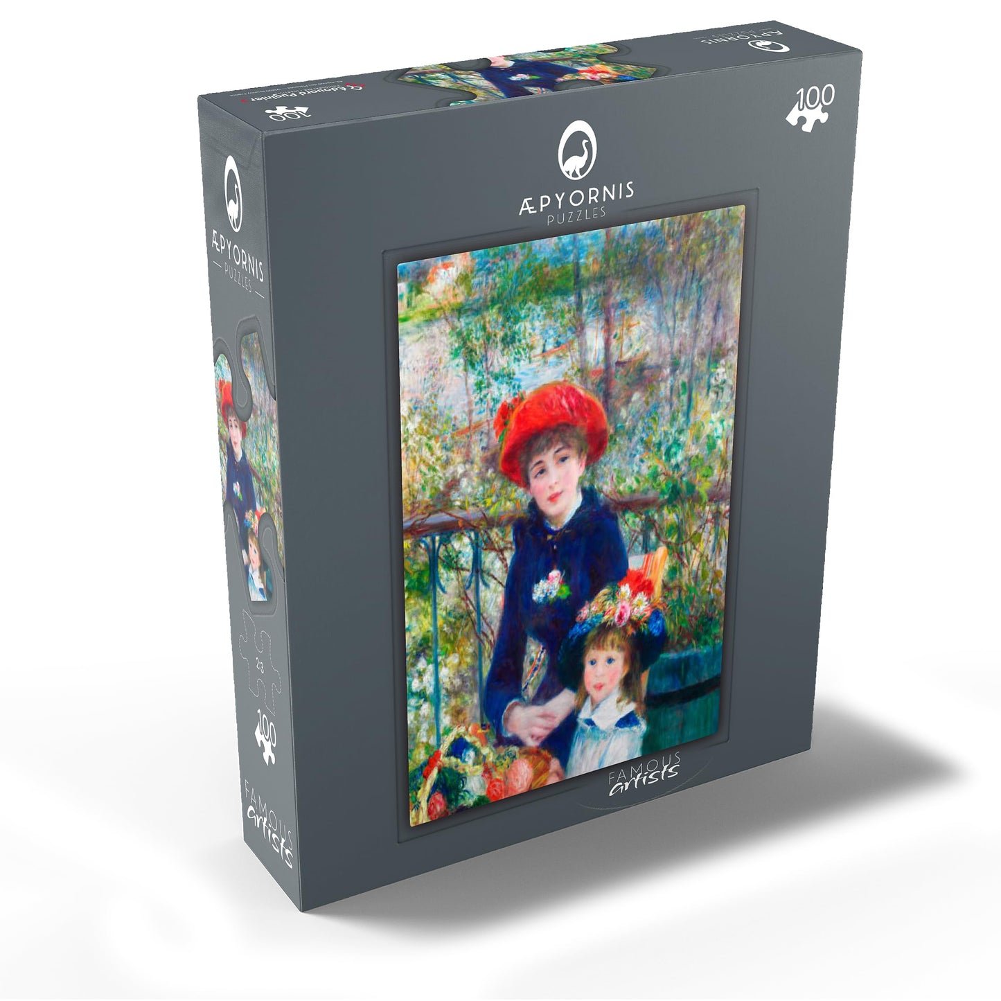 MyPuzzle Two Sisters On The Terrace 1881 by Pierre-Auguste Renoir - enhanced 100 Piece Jigsaw Puzzle for mature-themeds