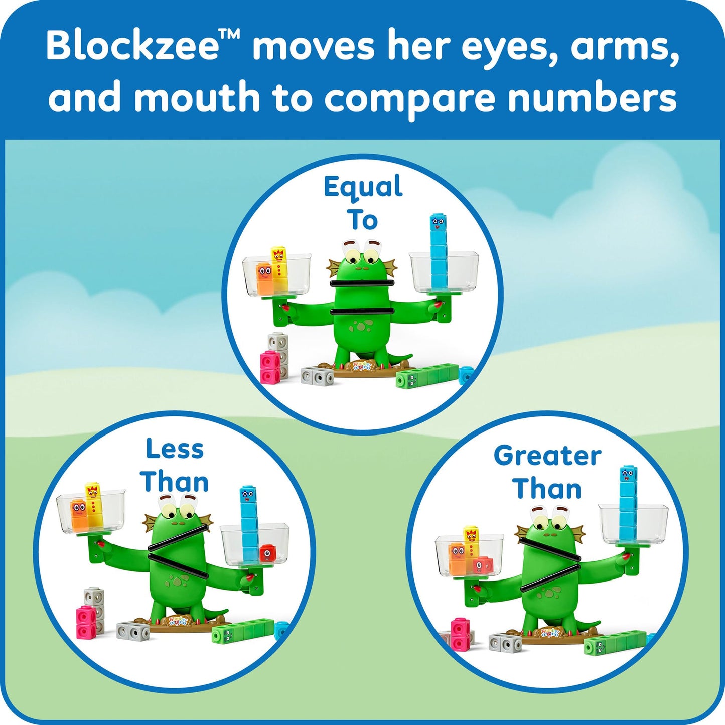 Hand2Mind Numberblocks Blockzee Balance Activity Set, ﻿61 Mathlink Cubes, Balance Scale, Educational Math Manipulatives, Numbers For Toddlers, Preschool Learning Activities, Birthday Gifts For Kids