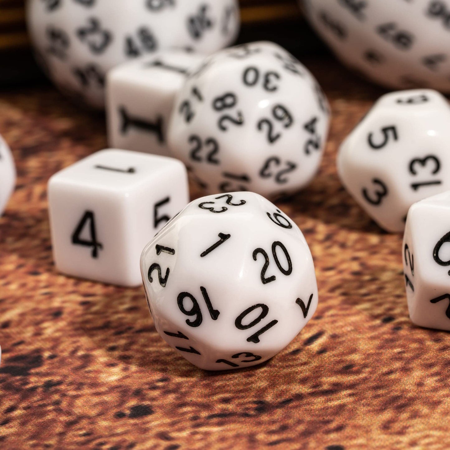 Poludie 15 Pieces Complete Polyhedral Dnd Dice Set D3-D100 Spherical D&D Dice Set With Dragon Eye Dice Bag, D100 Dice For Dungeo