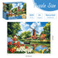 300 Piece Puzzles for mature-themed  Flower Jigsaw Puzzles 300 Pieces for mature-themeds Kids Senior  Windmill River mature-themed Jigsaw Puzzles  Challenging Family Fun Puzzle Activity Game Gift for Friend 20.5 X 15 in