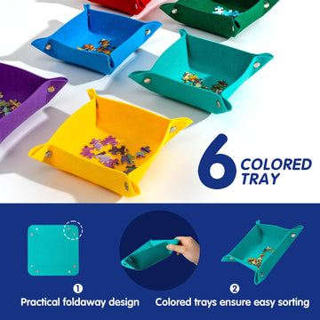 Tektalk Higher-Capacity Design, Jigsaw Puzzle Roll-Up Mat In Delicate Packaging Box With Hand Pump, Storing For 2000, 1500, 1000, 500 Jigsaw Puzzle Pieces