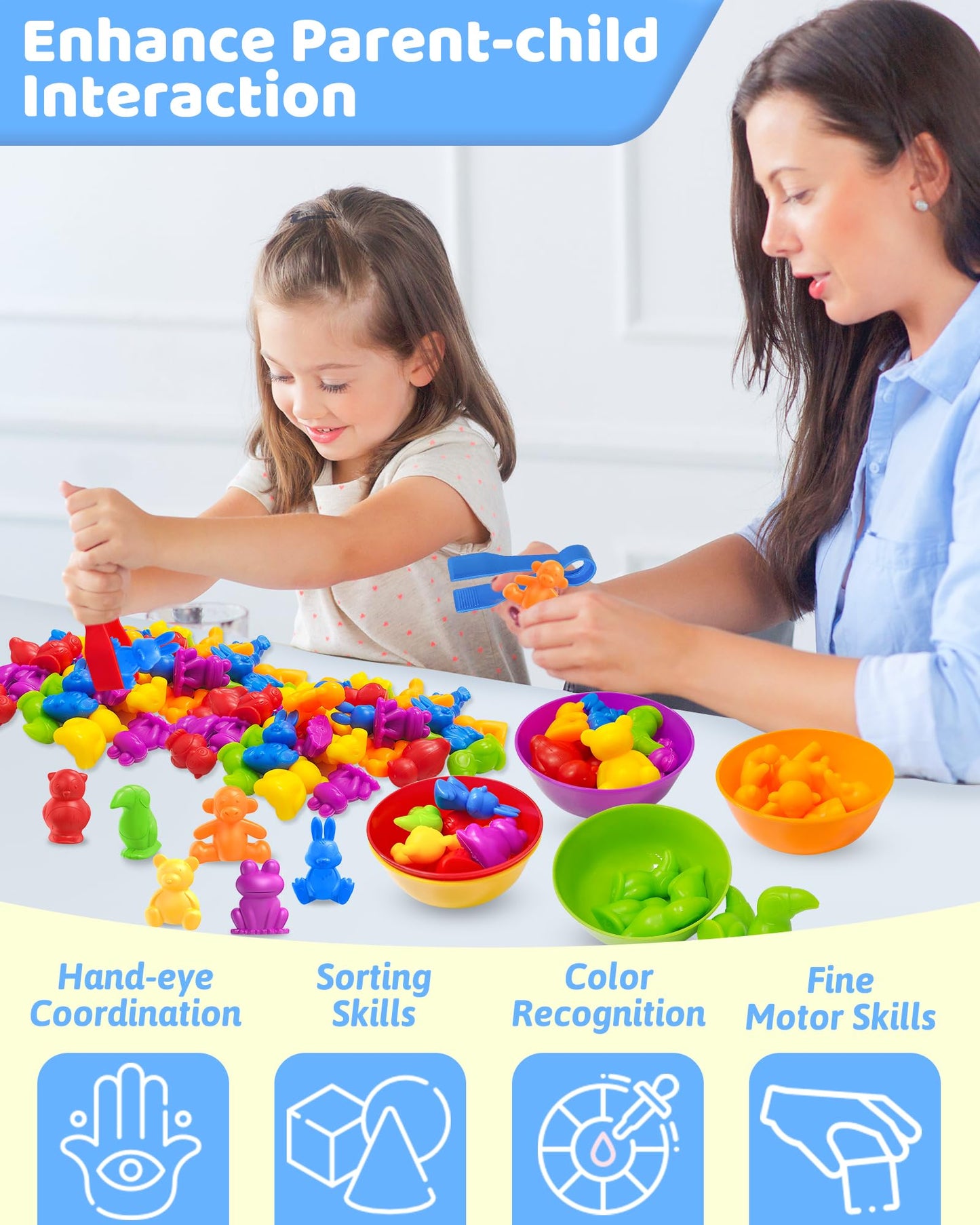 Oomloid Counting Animals Montessori Toys For 3 4 5 Years Old Boys Girls, Preschool Learning Activities Educational Sensory Toys