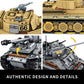 WW2 2 in 1 Army Tank Building Blocks Kit Create an American M4 Sherman & a German Tiger Tank Military Toy Sets Birthday for Age