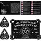 Pendulum Dowsing Divination Board Set Black Wooden Talking Board With Planchette Accessories For Teens Adults Birthday Party And Family Gatherings Games Supplies (Pentagram Style)
