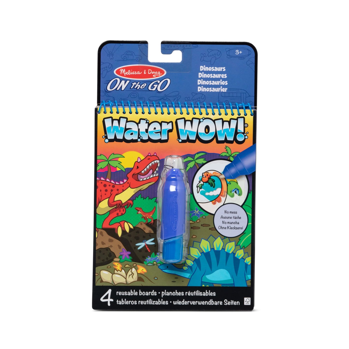 Melissa & Doug Water Wow! Dinosaur | Water Reveal Travel Book | Activity Pad | 3+ | Gift for Boy or Girl