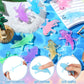 Meooeck 60 Pcs Mini Axolotl Animals Toys Bulk Cute Squeeze Axolotl Fidget Stress Relief Salamander Animal Sensory Toys for Child