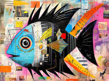 Cross & Glory 1000 Piece Jigsaw Puzzle - Angelfish Abstract, Large Size, Durable 1.8mm Cardboard, Challenging Brain Teaser