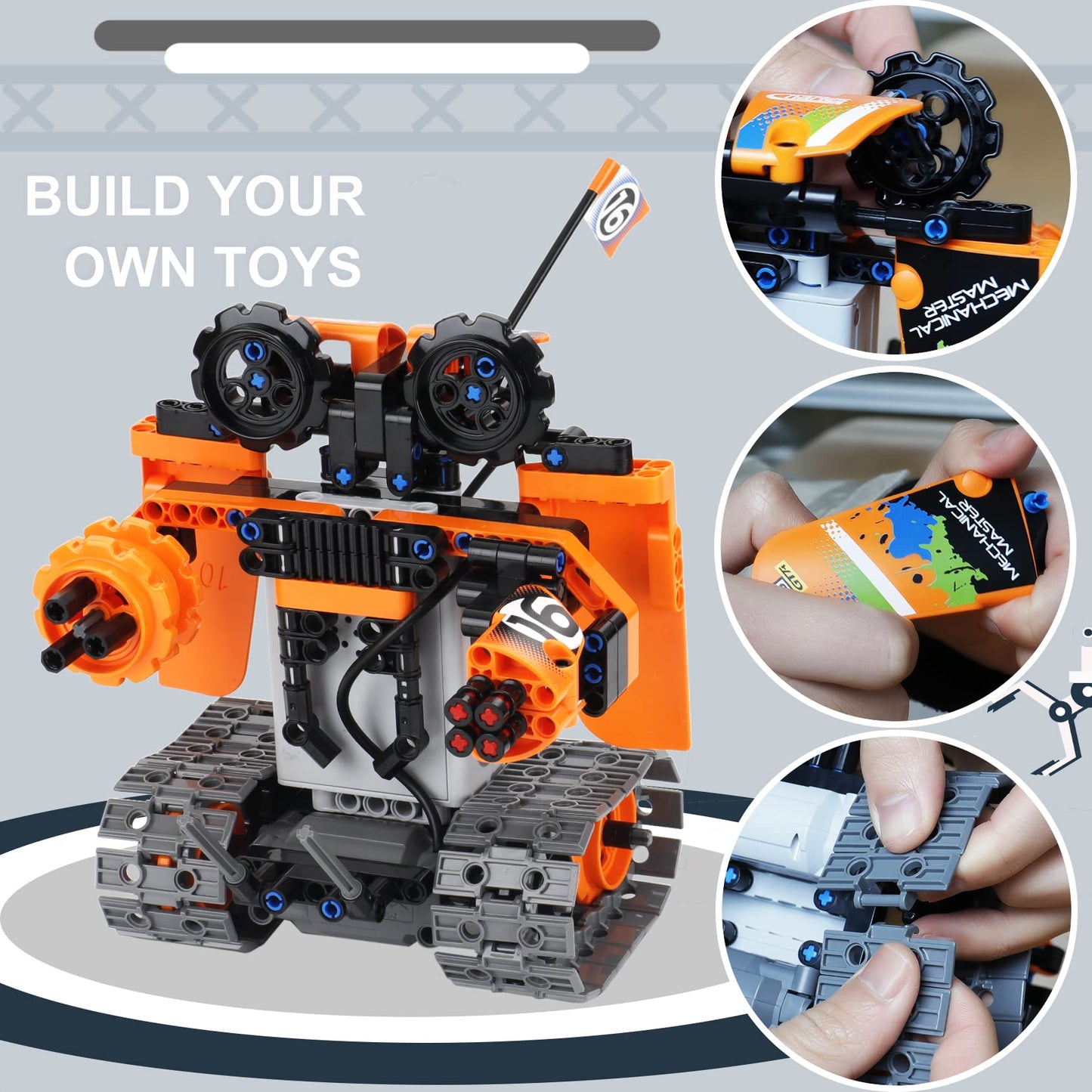 Biranco. Stem Remote Control Building Kit 3 In 1 Rc Tracked Racer/Tank/Robot Engineering Toys, Science Construction Play Set, Toy Car Chritmas For Boys & Girls Age 8-12 (392Pcs)