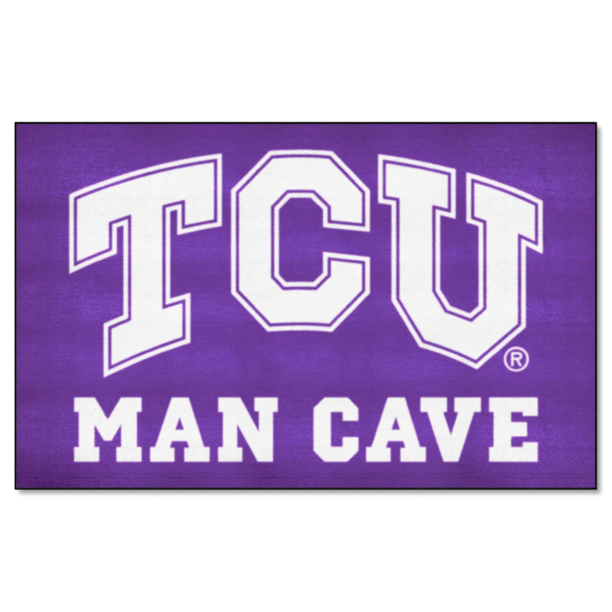 FANMATS 17284 TCU Horned Frogs Man Cave UltiMat Rug - 5ft. x 8ft. | Sports Fan Area Rug, Home Decor Rug and Tailgating Mat