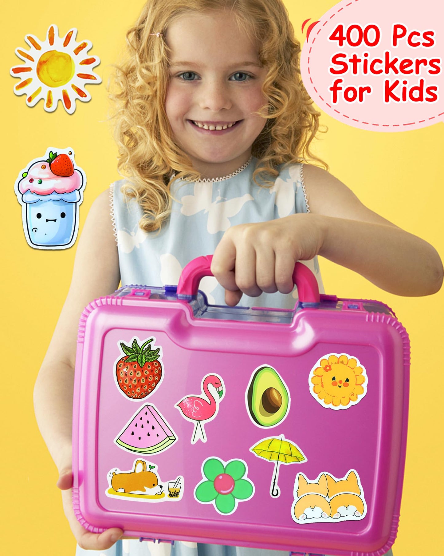 Eoaod 400Pcs Water Bottle Stickers For Kids, Cute Stickers For Water Bottles, Vinyl Waterproof Stickers Aesthetic Laptop Sticker