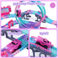Track Set Magic Toy Car for Kids, 144Pcs Flexible Race Car Tracks with 360 Loop Slope Ramp, Glow in The Dark Car, Construction T