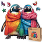 LEOGOR Wood Puzzles mature-themed Jigsaw - Exquisite Wooden Penguin Puzzle for mature-themeds and Teenagers  Unique Animal-Shaped Creative Colorful Mosaic  200 Pieces  Medium 12.8'' x 11.4''